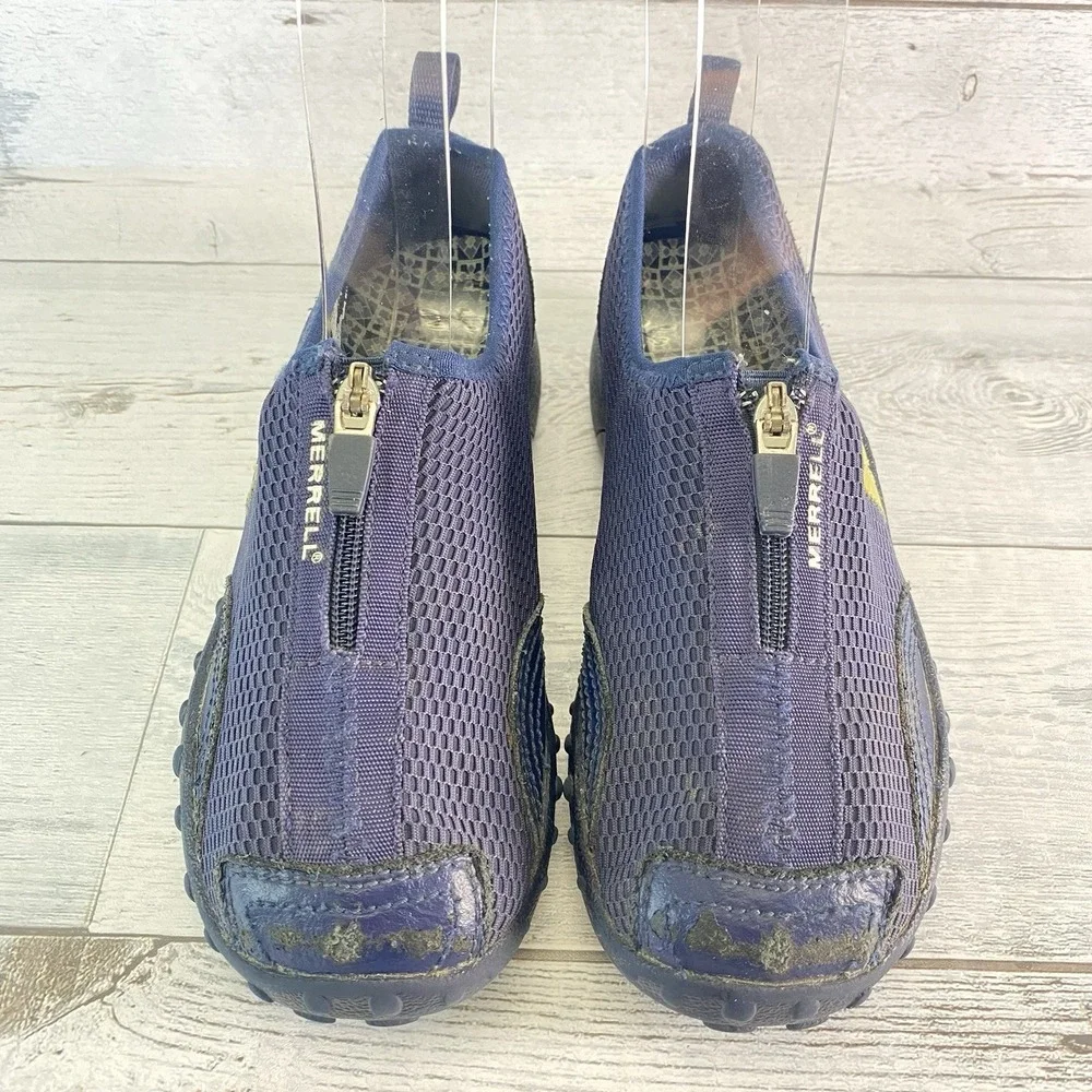 MERRELL Barrado Breeze Shoes Youth 13 Navy Blue Zip Up Play Performance Footwear